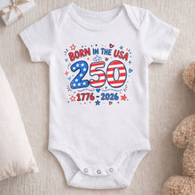Load image into Gallery viewer, Personalized Baby Onesie Stars & Stripes Custom Name Gift