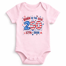 Load image into Gallery viewer, Personalized Baby Onesie Stars & Stripes Custom Name Gift
