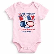 Load image into Gallery viewer, Personalized Baby Onesie USA Flag Patriotic Gift for Kids