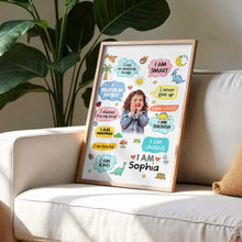 Load image into Gallery viewer, Personalized Dinosaur Affirmations Custom Poster for Kids