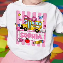 Load image into Gallery viewer, Personalized Youth T-Shirt with School Bus Design for Kids