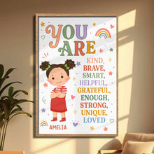 Load image into Gallery viewer, Personalized Positive Affirmation Poster Custom Name for Kids