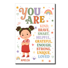 Load image into Gallery viewer, Personalized Positive Affirmation Poster Custom Name for Kids