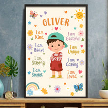 Load image into Gallery viewer, Personalized Kids Affirmations Custom Vertical Poster Art