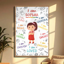 Load image into Gallery viewer, Personalized Affirmation Poster Custom Name Gift for Kids