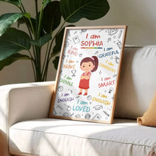 Load image into Gallery viewer, Personalized Affirmation Poster Custom Name Gift for Kids