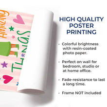 Load image into Gallery viewer, Personalized Vertical Poster Custom Name Gift for Kids Stars Hearts
