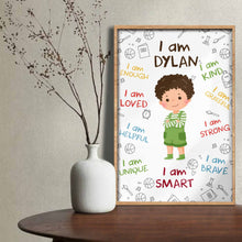 Load image into Gallery viewer, Personalized Affirmation Poster for Kids Cute Custom Art