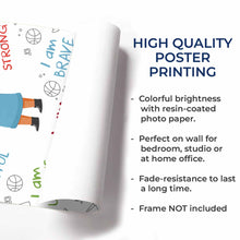 Load image into Gallery viewer, Personalized Affirmation Poster for Kids Cute Custom Art