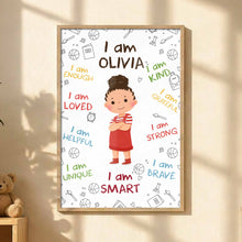 Load image into Gallery viewer, Personalized Affirmation Poster for Kids Cute Custom Art