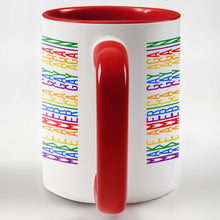 Load image into Gallery viewer, Personalized Accent Mug Custom Name Rainbow Pride Gift for Friends