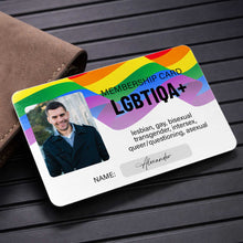 Load image into Gallery viewer, Personalized Rainbow Wallet Card Custom Photo Gift for LGBT