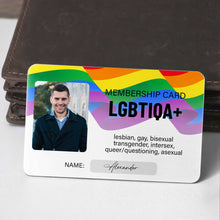 Load image into Gallery viewer, Personalized Rainbow Wallet Card Custom Photo Gift for LGBT