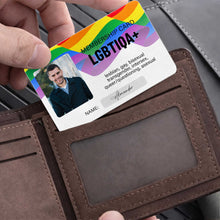 Load image into Gallery viewer, Personalized Rainbow Wallet Card Custom Photo Gift for LGBT