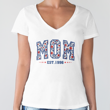 Load image into Gallery viewer, Personalized Floral Family Established Year T-Shirt for Mom & Dad