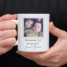 Load image into Gallery viewer, Personalized Photo Coffee Mug Custom Dad We Love You Gift