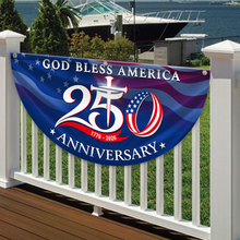 Load image into Gallery viewer, Custom Name Patriotic Fan Flag 250th Anniversary Gift for Family