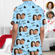 Load image into Gallery viewer, Personalized Short Pajama Set Custom Face Name Gift for Family