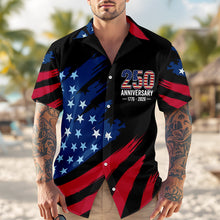 Load image into Gallery viewer, Personalized Patriotic Hawaii Shirt American Flag 4th of July Gift
