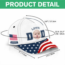 Load image into Gallery viewer, Personalized Kid Photo Cap Custom Design Gift for Dad