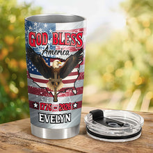 Load image into Gallery viewer, Personalized Eagle Patriot Tumbler Custom Name Gift for Independence Day