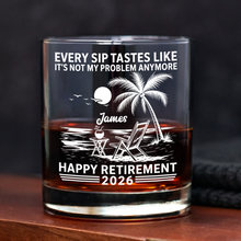 Load image into Gallery viewer, Personalized Rock Glass Custom Name Retirement Gift for Him