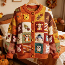 Load image into Gallery viewer, Personalized Knitted Cardigan with Autumn Vibes Gift for Her