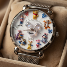 Load image into Gallery viewer, Personalized Women's Hand Watch with DSNY Honey Bear US Theme - Unique Anniversary Gift for Patriots