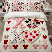 Load image into Gallery viewer, Personalized Mickey Mouse Quilt Bedding Set Custom Name Gift for Couple
