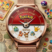 Load image into Gallery viewer, Personalized Pokémon Women's Hand Watch Custom Name Gift for Her