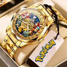 Load image into Gallery viewer, Personalized Pokemon Men's Wrist Watch Custom Engraved Gift for Movie Fans