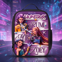 Load image into Gallery viewer, Personalized Cartoon Girl Backpack Set with Lunch Bag, Pencil Case, Water Bottle - School Gifts for Girls
