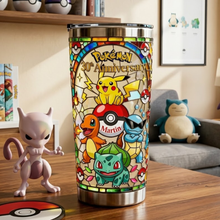 Load image into Gallery viewer, Personalized Pokémon 30th Anniversary Tumbler Custom Name Gift for Fans