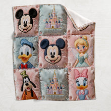 Load image into Gallery viewer, Personalized Disney Castle Blanket Custom Name Gift for Kids