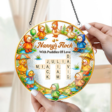 Load image into Gallery viewer, Personalized Acryllic Suncatcher with Family Crossword - Gift for Mom, Grandma