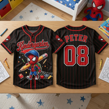 Load image into Gallery viewer, Personalized Spider-Man Baseball Jersey Custom Name Kids Gift Back to School