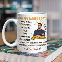 Load image into Gallery viewer, Personalized Dad Acronym Coffee Mug Funny Gift for Father's Day