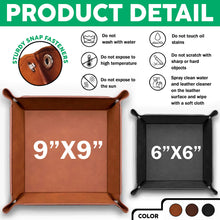 Load image into Gallery viewer, Personalized Leather Valet Tray Custom Photo Gift for Dad
