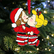 Load image into Gallery viewer, Personalized Acrylic Christmas Ornament for Couples - Puppy Love Gift