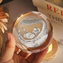Load image into Gallery viewer, Personalized Engraved 3D Crystal Ball LED Night Light Gift for Dad
