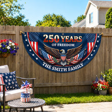 Load image into Gallery viewer, Personalized 250 Years of Freedom Non-Pleated Fan Flag USA Gift for Family Independence Day Decor
