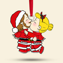 Load image into Gallery viewer, Personalized Acrylic Christmas Ornament for Couples - Puppy Love Gift