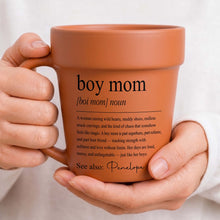Load image into Gallery viewer, Personalized Plant Pot Ceramic Mug Gift for Boy Mom