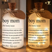 Load image into Gallery viewer, Personalized Short Bottle Light for Boy Mom Custom Gift