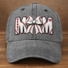 Load image into Gallery viewer, Personalized Washed Denim Cap Custom Name Gift for Mom