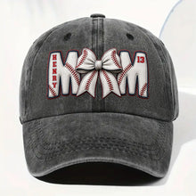 Load image into Gallery viewer, Personalized Washed Denim Cap Custom Name Gift for Mom