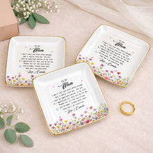 Load image into Gallery viewer, Personalized Ceramic Jewelry Dish Birth Month Flowers Gift for Mom