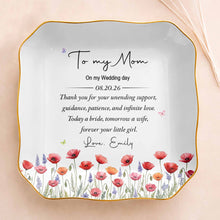 Load image into Gallery viewer, Personalized Lace Jewelry Dish Custom Name Gift for Mom