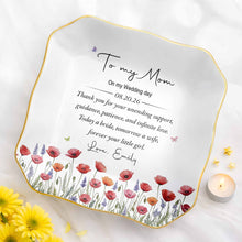 Load image into Gallery viewer, Personalized Lace Jewelry Dish Custom Name Gift for Mom