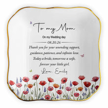 Load image into Gallery viewer, Personalized Lace Jewelry Dish Custom Name Gift for Mom
